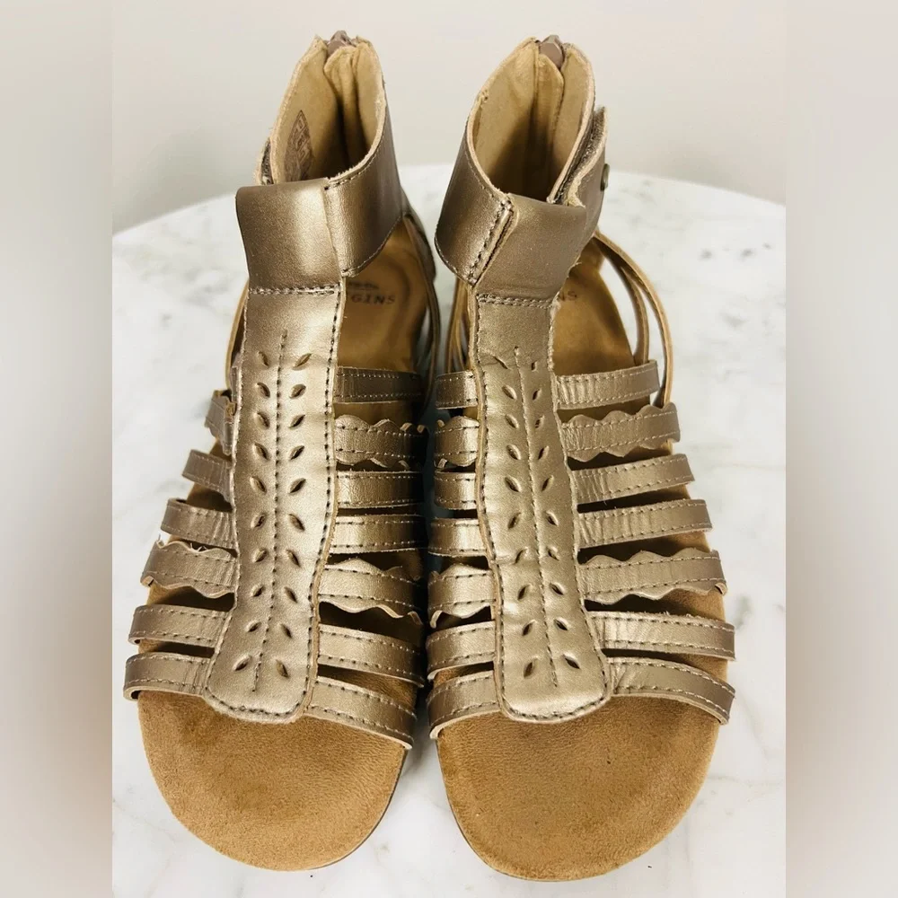 Earth Origins Bevvy Gladiator Sandals – 8M Gold - Picture 3 of 16